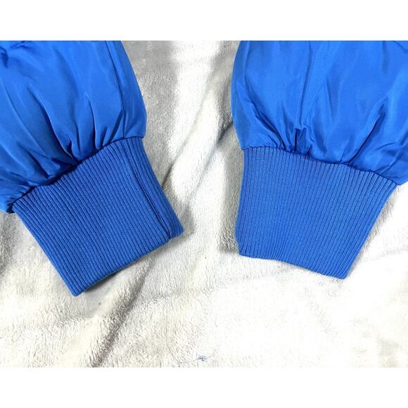 Urban Outfitters Size M Blue Cropped Chubby Puffer Jacket Y2K Hip Hop Cozy Cute - Picture 8 of 14